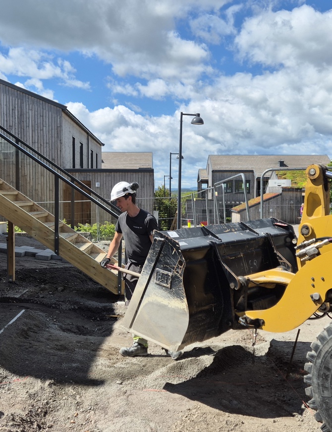 Grunnarbeider før steinlegging